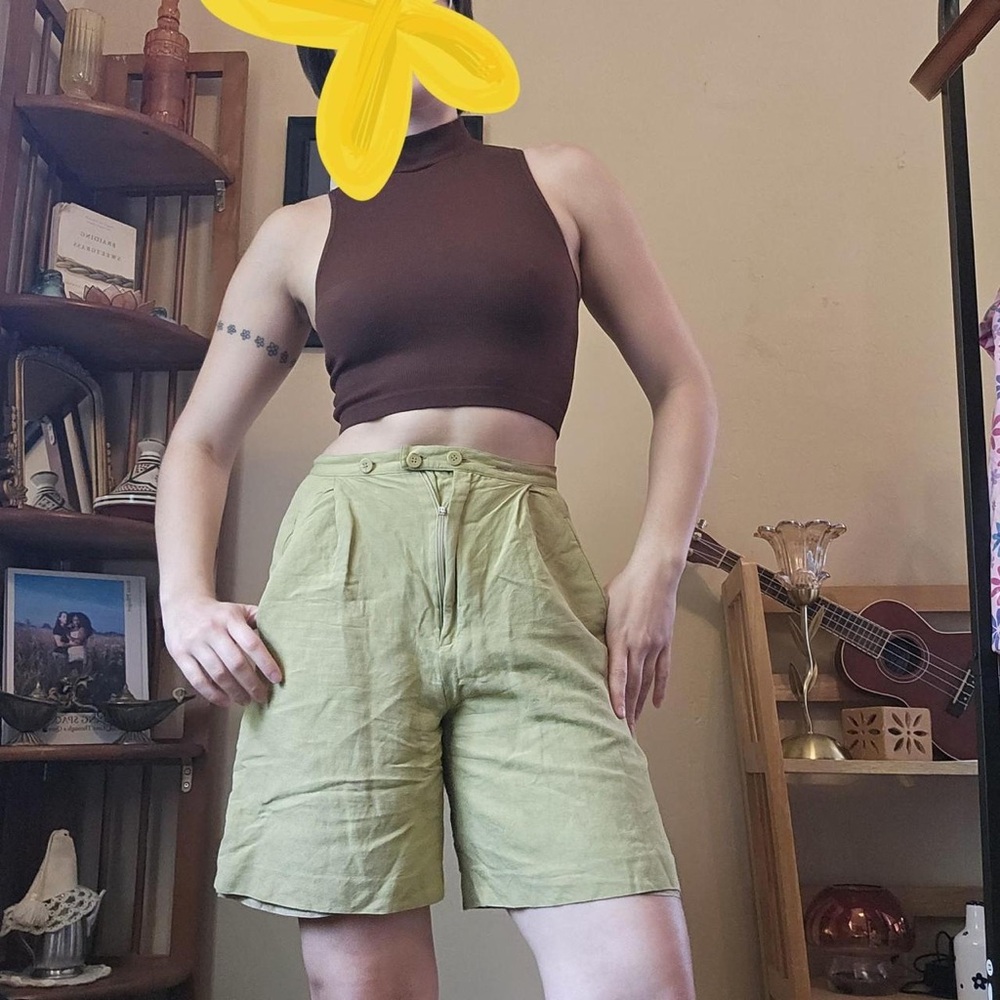 Target Dark Brown Ribbed High-Neck Crop Top
